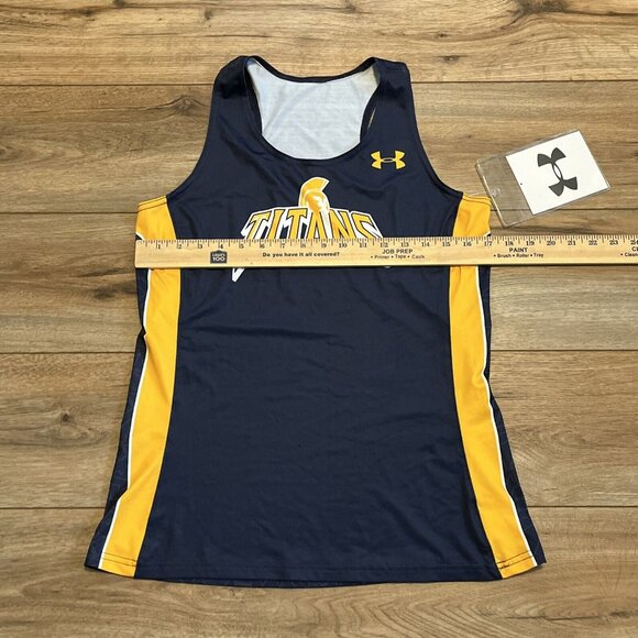 Women's Under Armour Titans Running Singlet SZ MEDIUM Racerback Track Blue - Picture 4 of 8